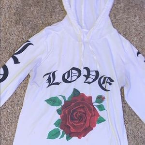 cropped long sleep shirt